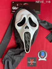Neve Campbell autographed signed Ghost Face mask Beckett COA Scream Sidney