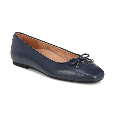 BIG SALE !! Vionic Klara Ballet Flat Navy Leather, NEW