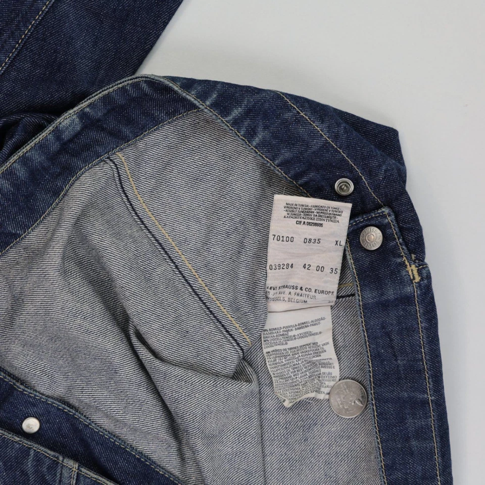 VTG Levi's Engineered Jeans Denim Jacket Medium M Blue Trucker Ergonomic Twisted, photo 3 of 5