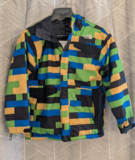 The North Face Boys Garcon Large 14/16 Yellow Green Blue Black Hooded Jacket