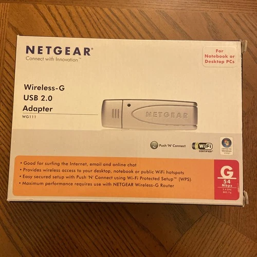 Netgear Wireless G. USB 2.0 Adapter WG111 With USB CABLE