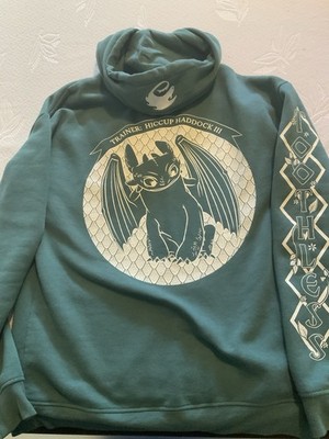 How to Train Your Dragon Toothless Tonal Portrait Hoodie - Exclusive Large