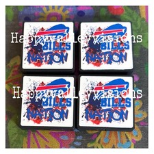 4 Piece BUFFALO Football Team Silicone Focal Beads DIY Pens Crafts BILLS NATION