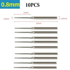 10PCS Drill Bits 08 to 25mm with 235mm Shank for Glass Fiber Brick and Stone