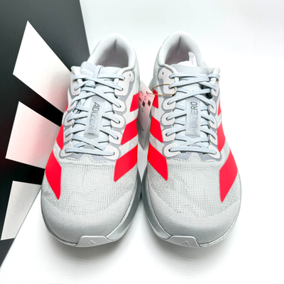 ADIDAS Adizero Evo SL Silver Metallic Lucid Red KI3381 Men's sz 8