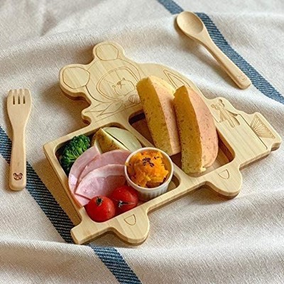 The Bears' School Jacky Bamboo Dinner Set, FUNFAM Japanese Made