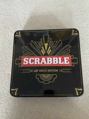 Scrabble Art Deco Edition Brettspiel Dose Neu Open Box Sealed Tiles Rare