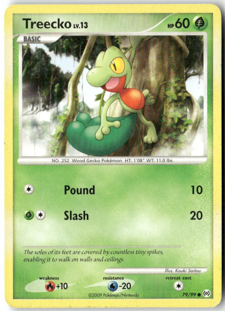 Treecko 79/99 Common Arceus Pokemon Moderately Played