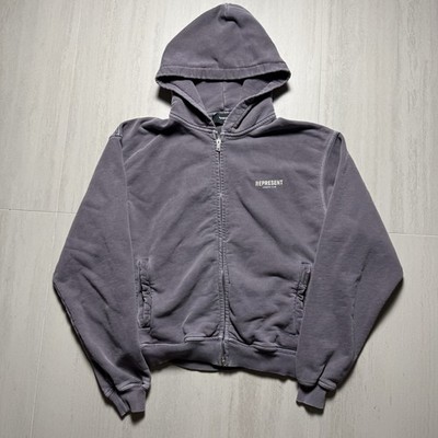Represent Clo Owners  Club Oversized Hoodie Streetwear Grey Mens M Faded