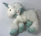 Animal Alley Toys R Us Unicorn Plush Stuffed Animal White Teal Sparkle 18" w tag