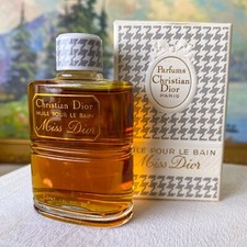 Vtg MISS DIOR 1 oz Bath Oil Huile le Bain Christian Dior NEW Old Stock perfume