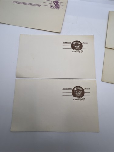 Lot of 6 Vintage Pre-Printed Postal Cards Paul Revere, Franklin, Lincoln - Picture 4 of 15