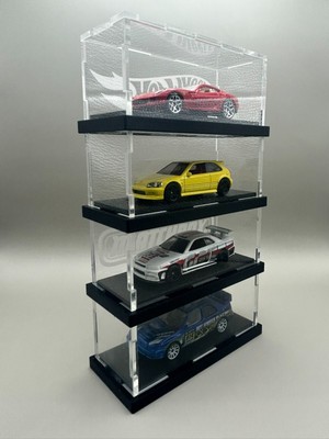 1.64 STAPELBARE ACRYL Display Box Abdeckung Spielzeug Aufbewahrung Hot Wheels Streichholzschachtel