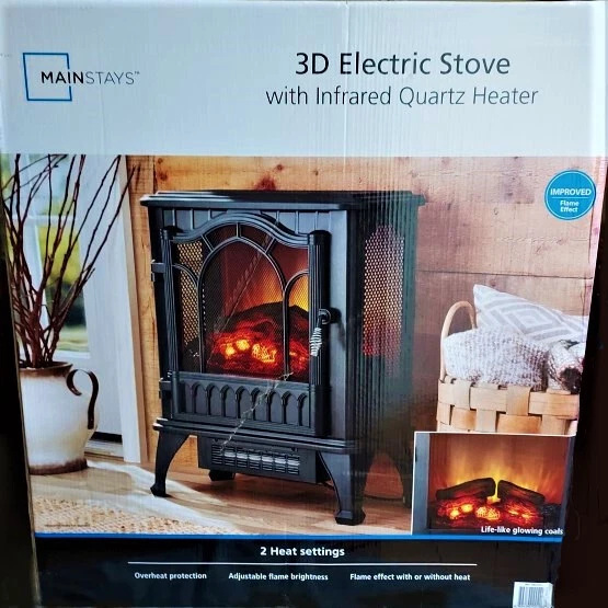 Mainstays 3D Electric Stove with Infraded Quartz Heater | eBay