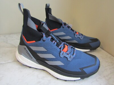 NIB Adidas Terrex Free Hiker Blue/Gray Hiking Athletic Shoes Men's 10 EU 44