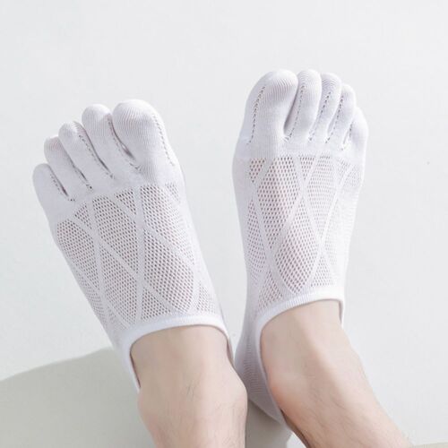 Thin Five Fingers Socks Low Cut Socks with Separate Fingers Toe Socks  Summer - Foto 1 di 19