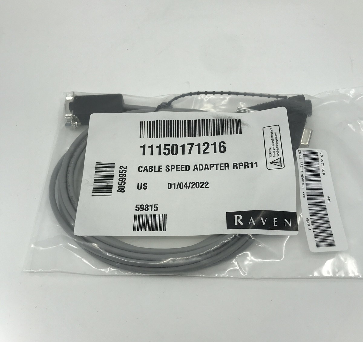 Raven Precision Speed Sensor Adapter Cable RPR 110/115 to Port A