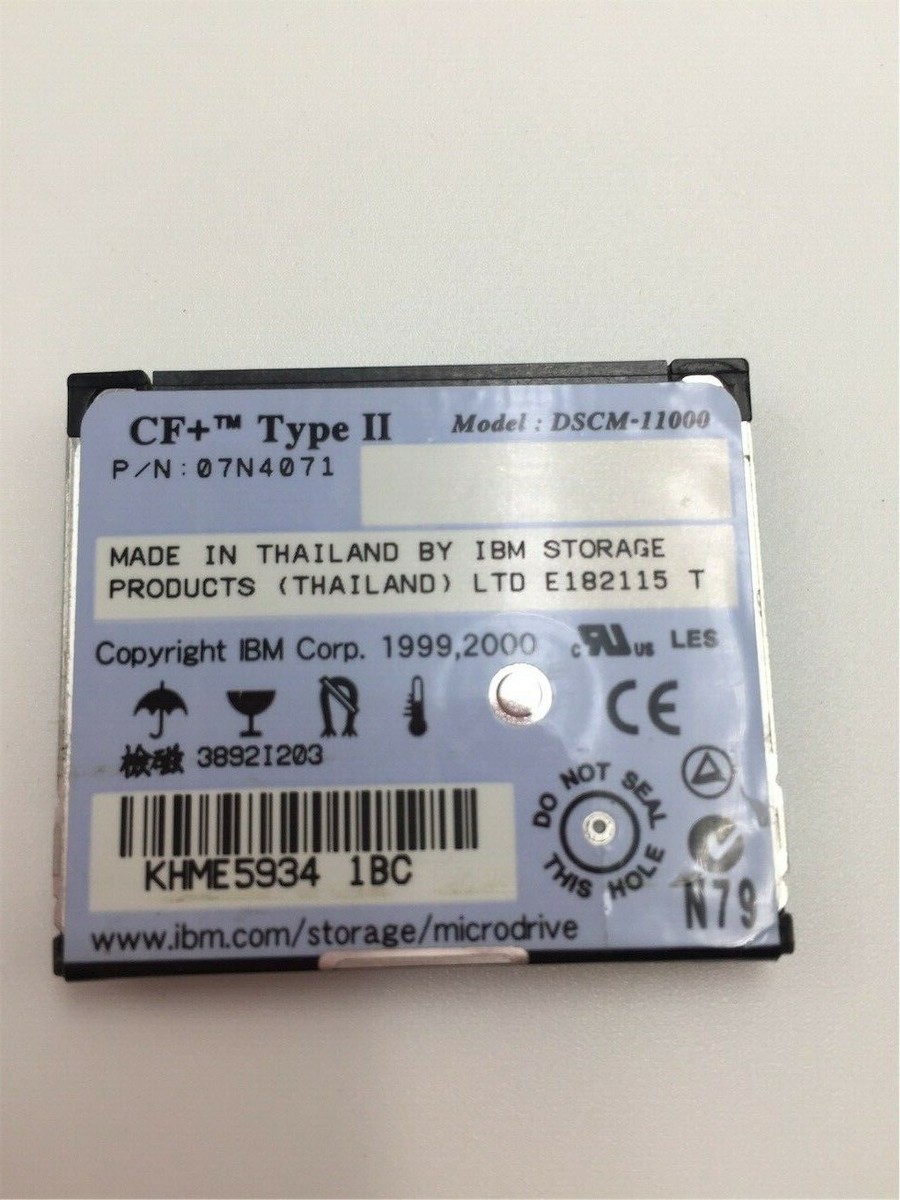 IBM 1 GB Microdrive 07N4071 DSCM11000 708326801331 | eBay