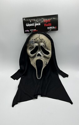 Official Scream 6 Aged Billy Loomis Mask Ghost Face Fun World Halloween Costume