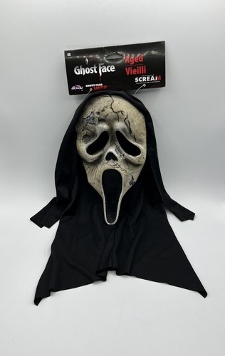 Official Scream 6 Aged Billy Loomis Mask Ghost Face Fun World Halloween Costume