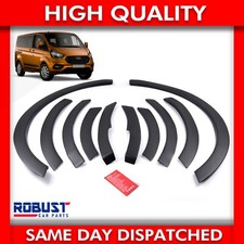 FORD TRANSIT CUSTOM WHEEL ARCH COVER TRIM SET ABS BLACK FENDER FLARES 2018 ON