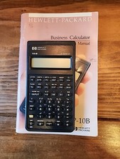 Vintage HP 10B BUSINESS Calculator With Manual, 1987, For Parts, Doesn't Work