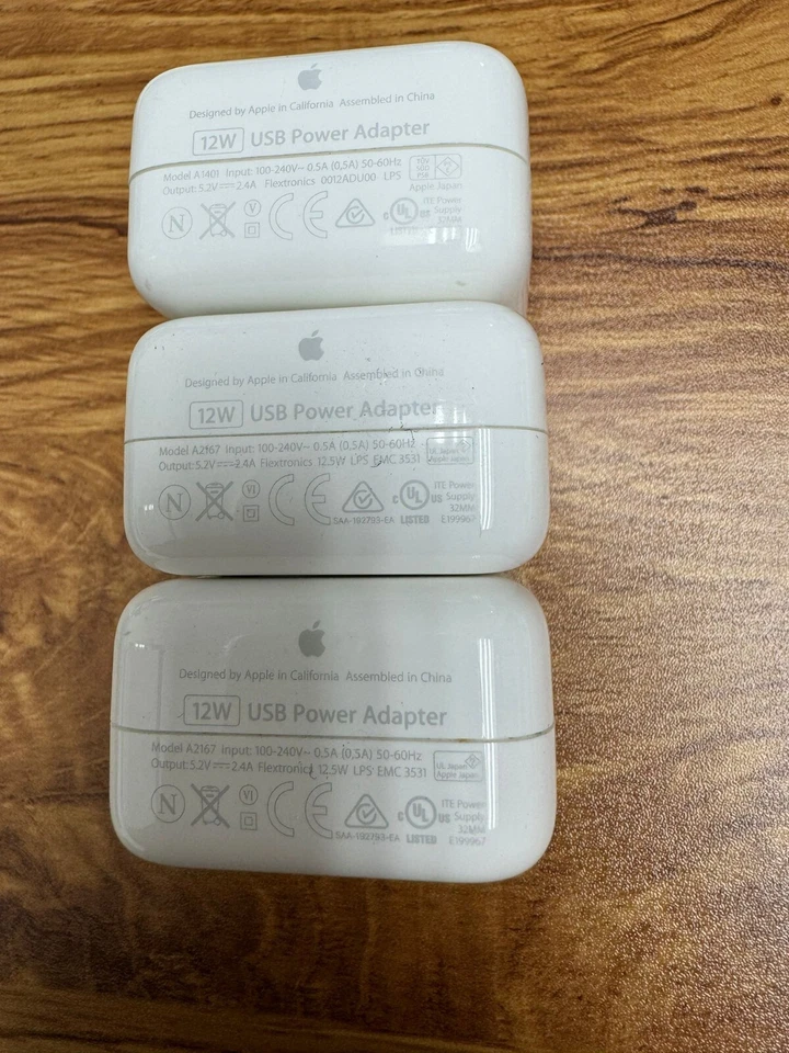 3 PACK!! Original Apple 12w USB Wall Charger Adapter OEM x3 charging cubes - Image 2 of 4