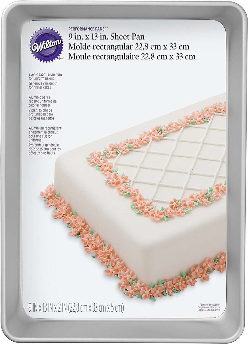 Wilton 9X13 Inch Aluminum Baking Pan Durable Non Stick Sheet