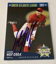 Stephen Nogosek SIGNED 2017 Greenville Drive All Star Card New York Mets Auto RC