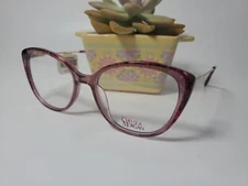 Chelsea Morgan Eyewear Cm2022 14 CRANBERRY 53-17-140  NWT CAT EYE