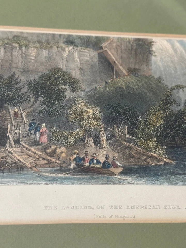 Impresión antigua de 1838 "The Horse Shoe Falls" W.H. Bartlett & J. Cousin Niagara raro Foto 3 de 4