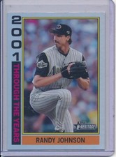 Randy Johnson 2025 Topps Heritage 2001 Through The Years Silver Foil