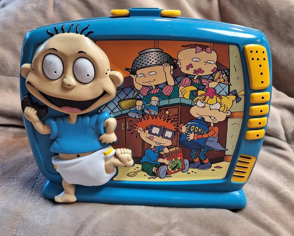 Vintage 1998 Nickelodeon Rugrats Blue Plastic Lunchbox Tommy