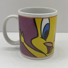 Looney Tunes ceramic mug Tweety Bird Face 8 oz  Year 2000 Coffe Cup