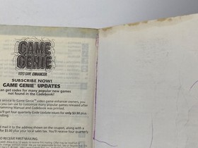 1990 NES Game Genie Video Game Enhancer Programming Manual & Codebook Nintendo