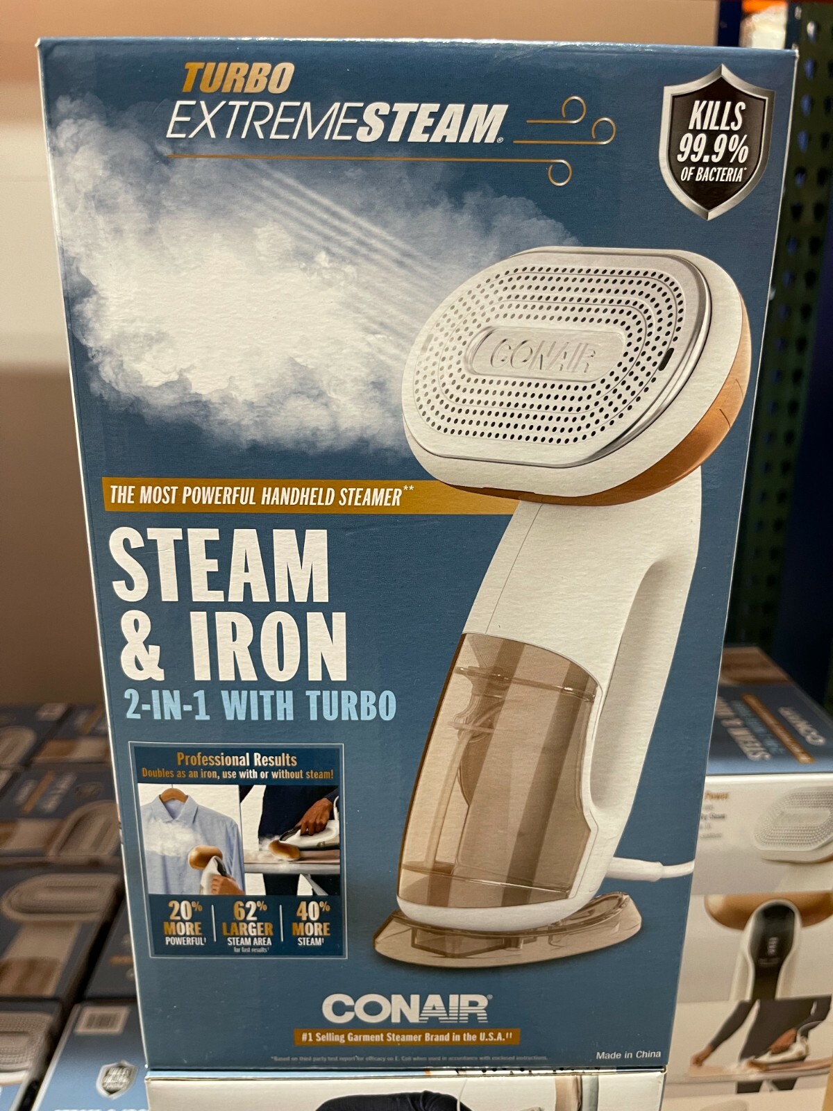 conair extreme steam with pause sensor handheld fabric steamer