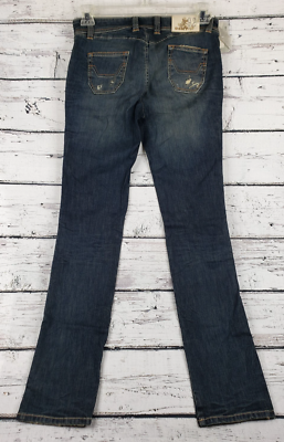 By Carlo Chionna Women's Straight Distressed Jeans Size 29 NEW - Main Image