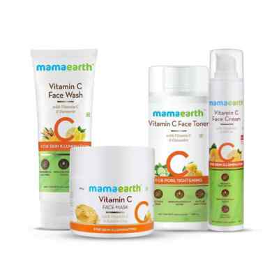 Mamaearth Vitamin C Schaum Gesichtswasser Maske Creme Serum Toner Feuchtigkeitscreme Peeling 