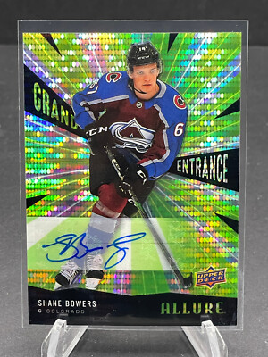 2020-21 SHANE BOWERS UPPER DECK ALLURE GRAND ENTRANCE GREEN ROOKIE AUTO #GE-13 