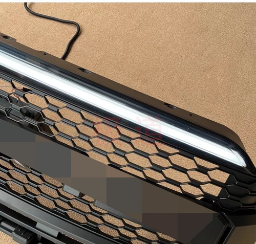 1X Black Front Grille Radiator Mesh Fits for F150 2021 2022 W/Light Letter - Picture 4 of 8