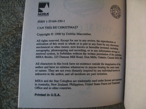 Debbie Macomber - Can This be Christmas? - 1998 - paperback - Picture 3 of 4