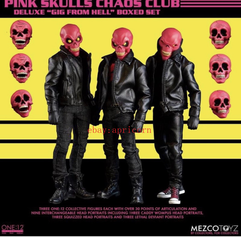 Mezco One:12 Pink Skulls Chaos Club Action Figure Collectible Boy