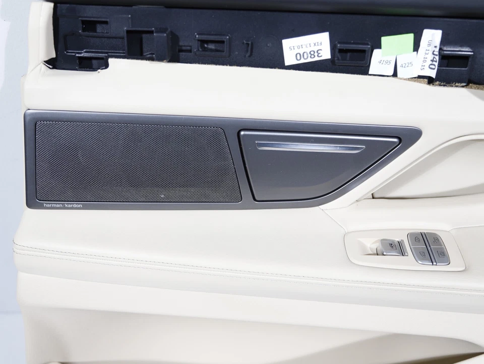 OEM BMW 750I G12 2016-2022 PANEL DE MOLDURA PUERTA INTERIOR TRASERA DERECHA CANBERRA BEIGE NAPPA Foto 4 de 4