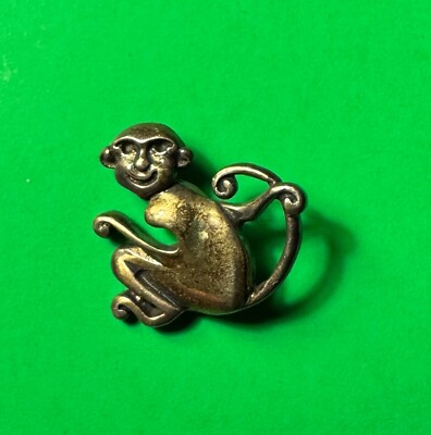 small year of the monkey tie tack lapel pin stamped 2004