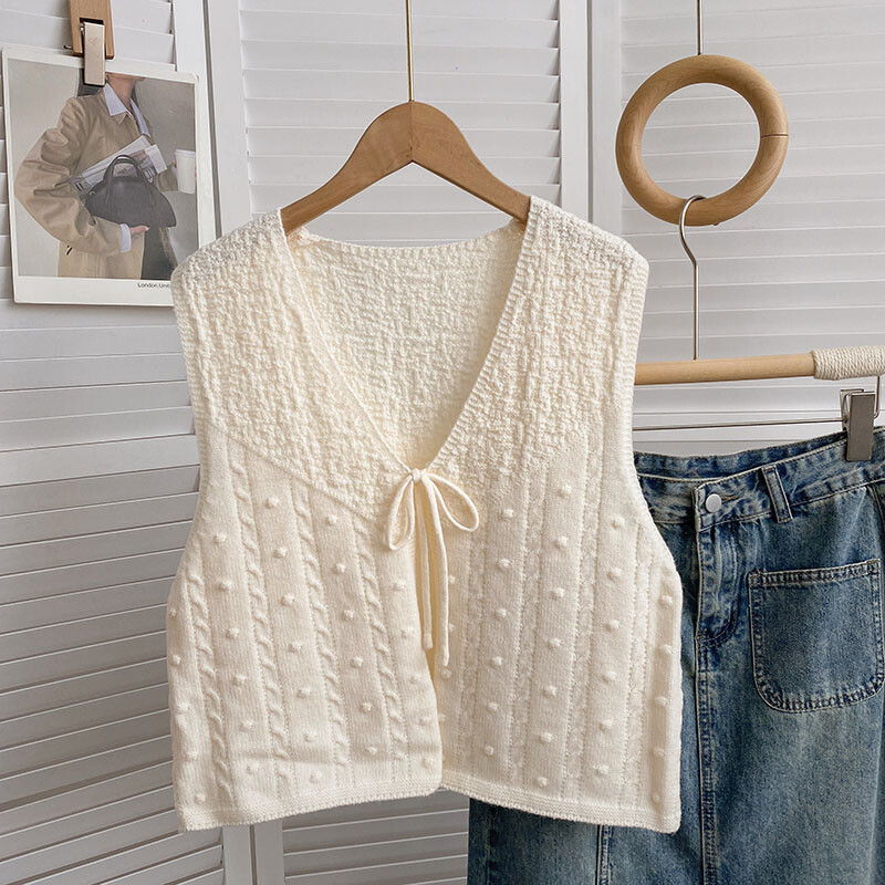 Ethnique Femme Tricoté Haut Débardeur Gilet Rétro Décontracté