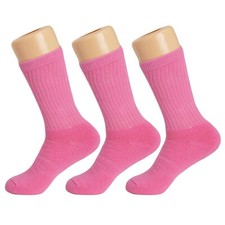 Athletic Cushioned Cotton Crew Sport Socks 3 Pairs Shoe Size 5-10