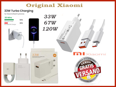 Original Xiaomi Schnell Ladegerät Turbo 33 67 120 Watt Netzteil Mi 12 13