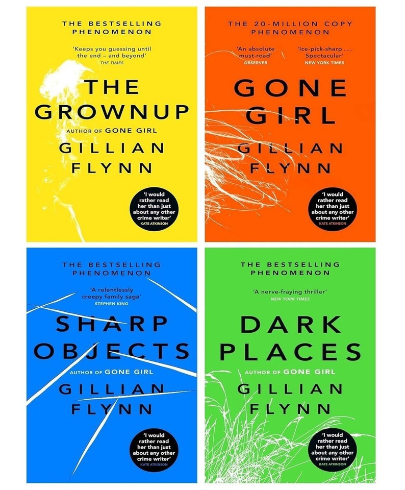 Gillian Flynn 4 Books Collection Set Sharp Objects,Dark Places,Gone Girl