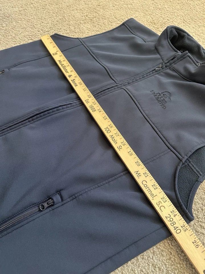 DUCKS UNLIMITED Vest Full Zip Sleeveless Navy Fleece Lined MENS XL NWOT - Image 4 of 4