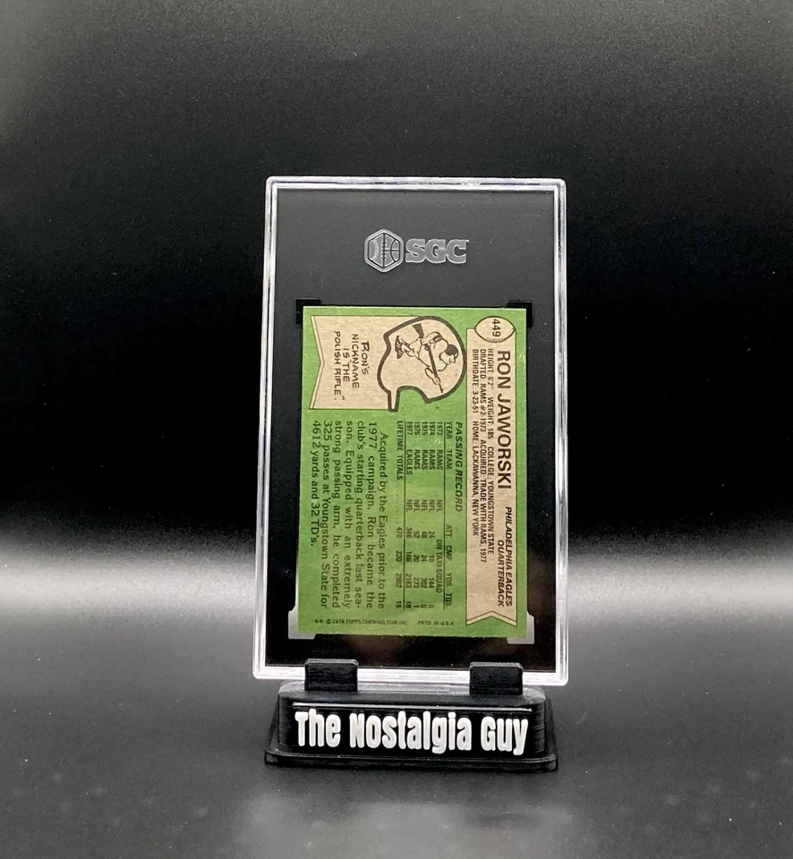 Ron Jaworski 1978 Topps #449 SGC 8.5 - Image 2 of 2